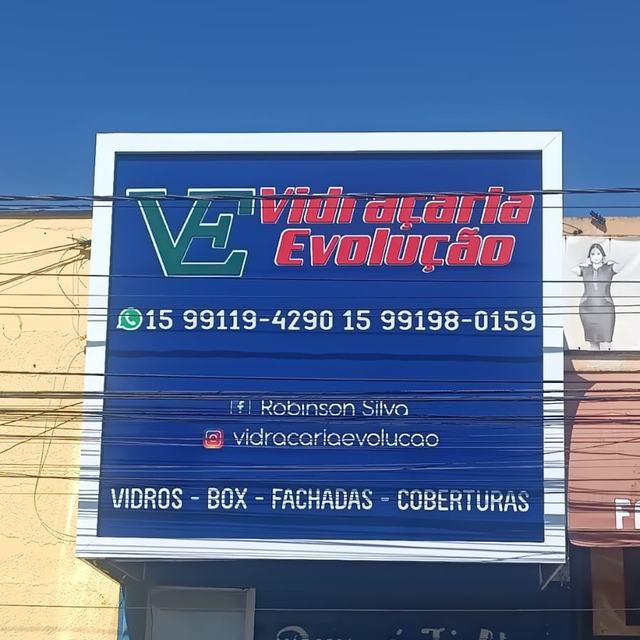 Fachada da loja Vidraçaria Evolução